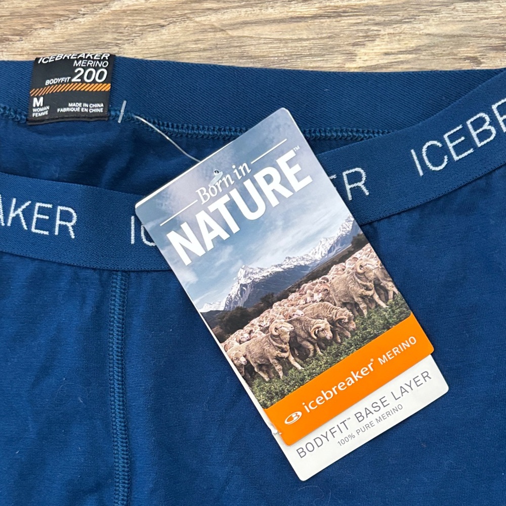 Icebreaker Merino 200 Oasis Thermal Leggings Navy Blue Women's Size Medium NWT - Picture 3 of 9